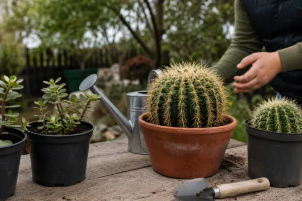 Cactus-butoi (Echinocactus grusonii) – plantare și îngrijire pas cu pas