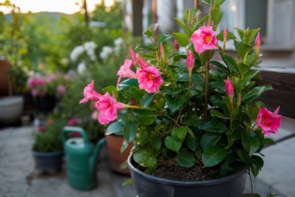 Dipladenia (Mandevilla sanderi) – ghid complet de cultivare și îngrijire