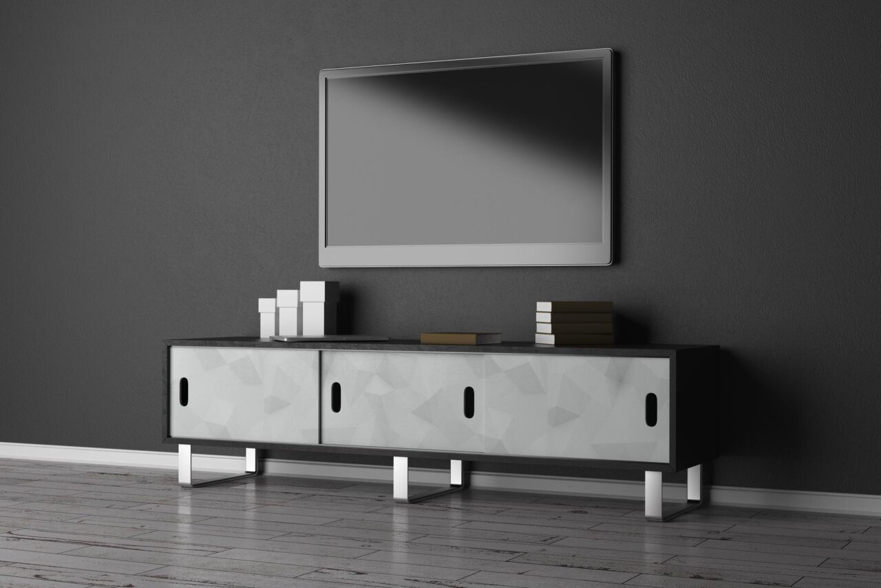 Comode TV negre și antracit – modele cu aspect contemporan